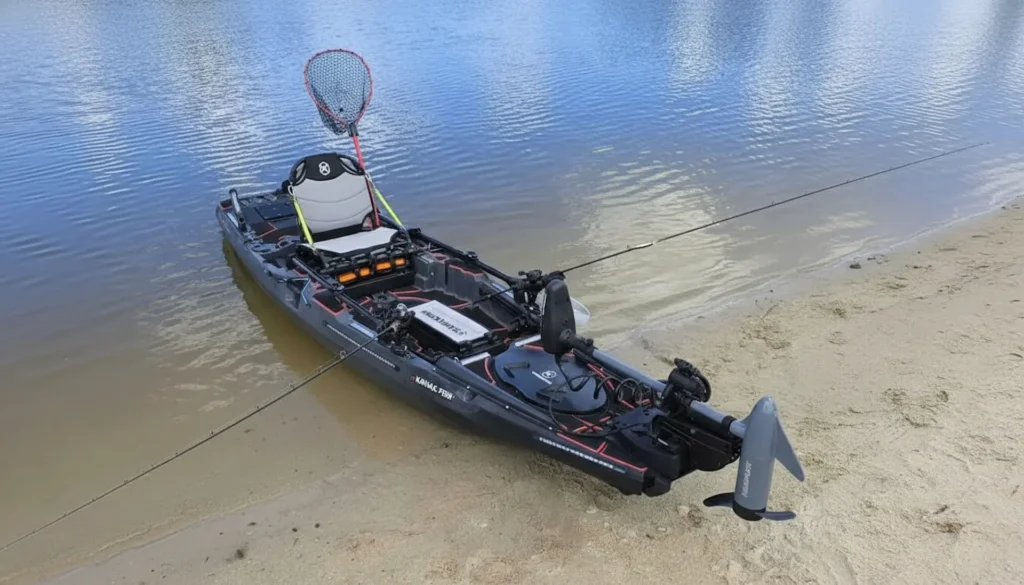 GPS trolling motor on a kayak