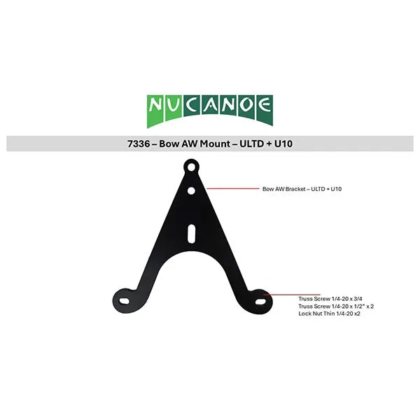 NuCanoe Anchor Wizard Bow Mount Bracket- U10 & Unlimited 4 NuCanoe Anchor Wizard Bow Mount Bracket- U10 & Unlimited