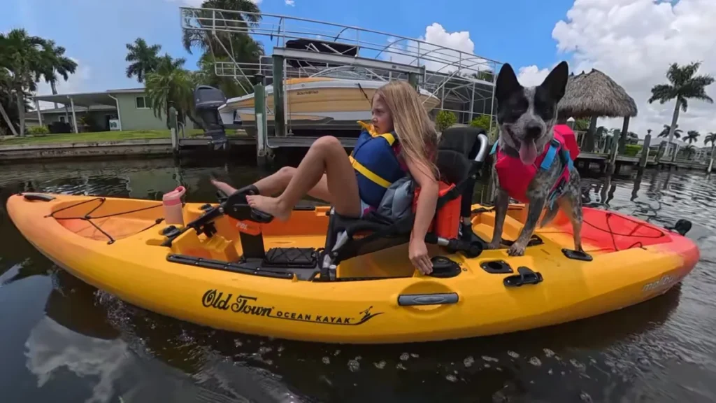 Old Town PDL pedal drive in use on Malibu PDL kayaks