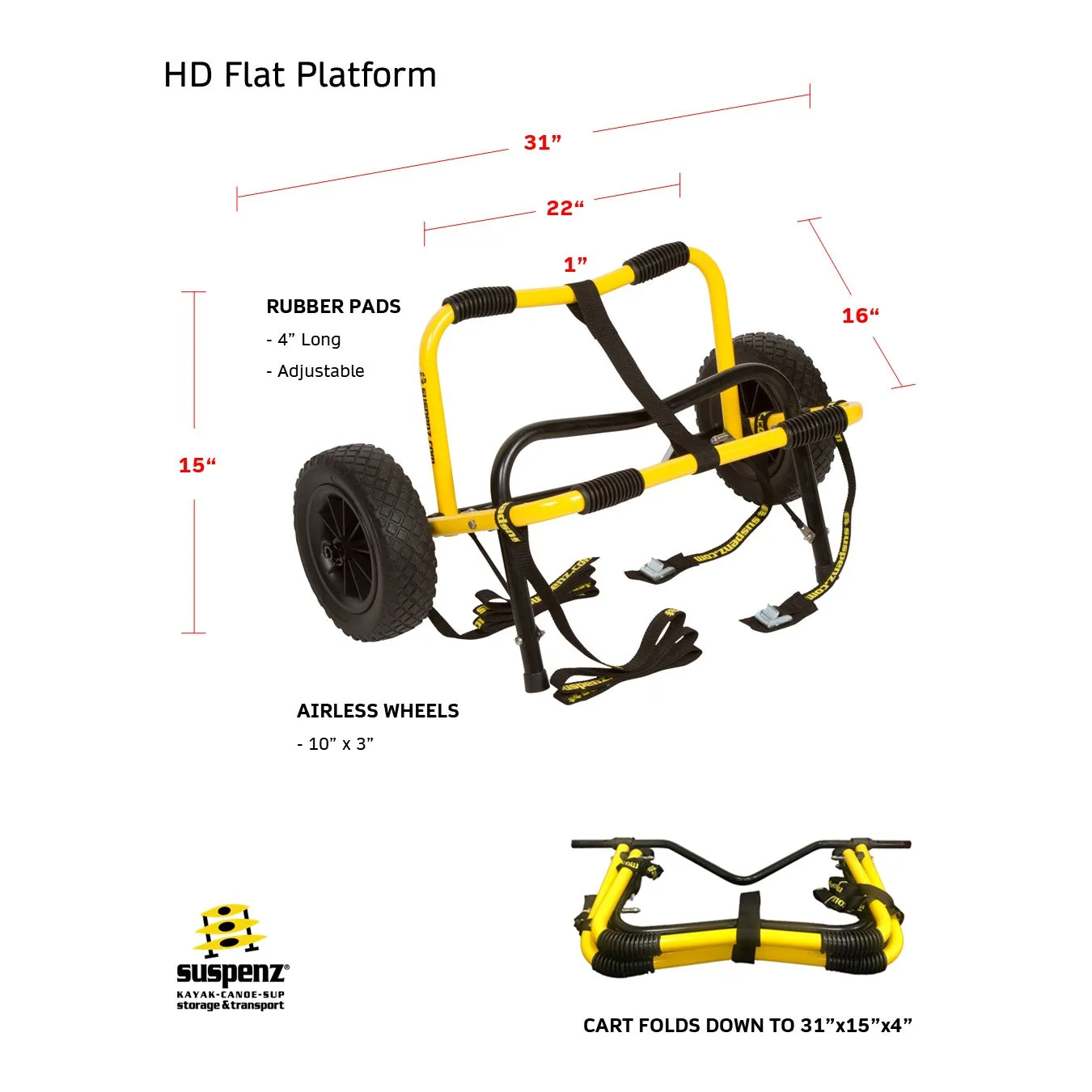 Suspenz Heavy Duty Airless Cart 4 Suspenz Heavy Duty Airless Cart