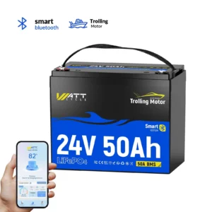 WattCycle 24V 50Ah Bluetooth LiFePO4 Battery KayakDIY