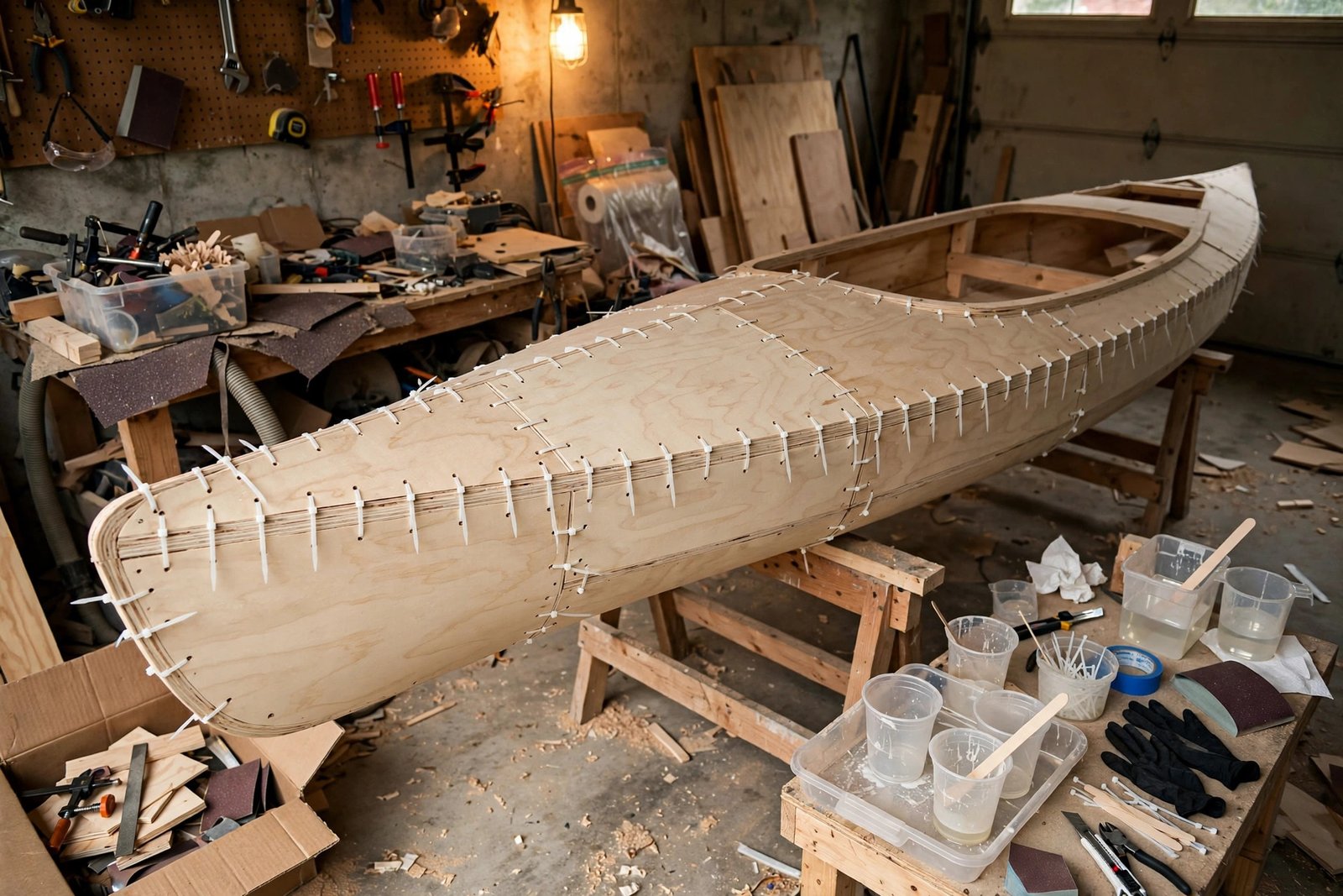 stitch and glue plywood fishing kayak